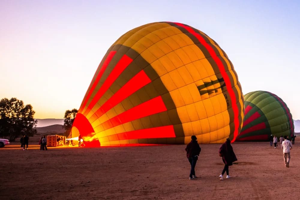 Globo Aerostático al Amanecer en Marrakech (50–60 Min) + Paseo en Camello + Desayuno