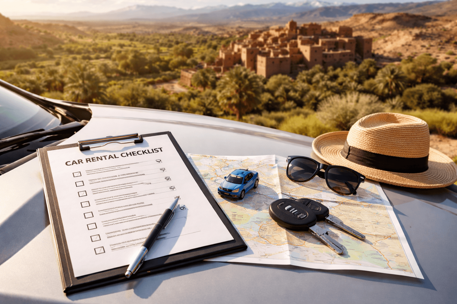 Lista de Verificación para Alquiler de Coches en Marruecos: 10 acciones a tomar antes de arrancar