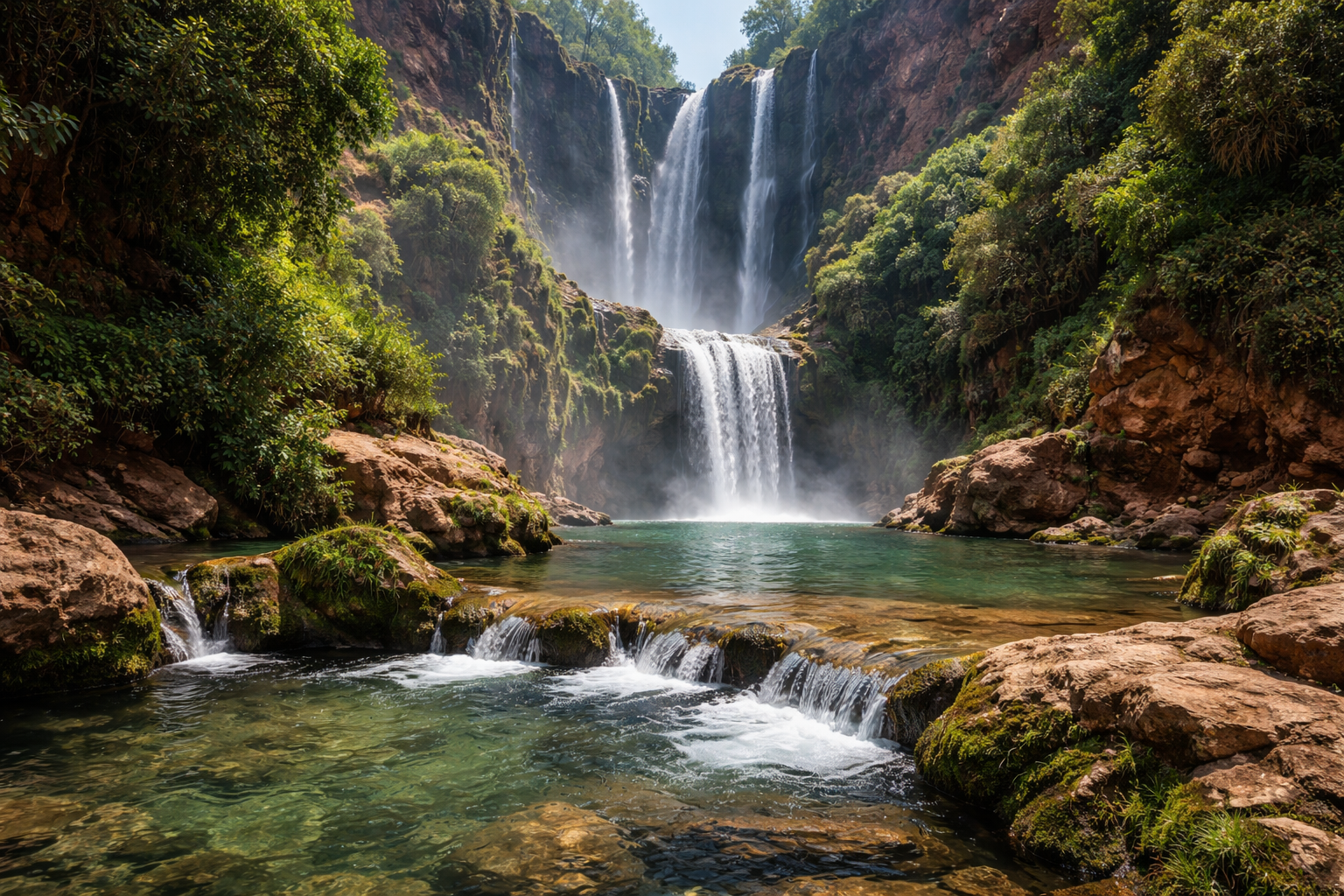 Ouzoud-Wasserfall und Naturbecken