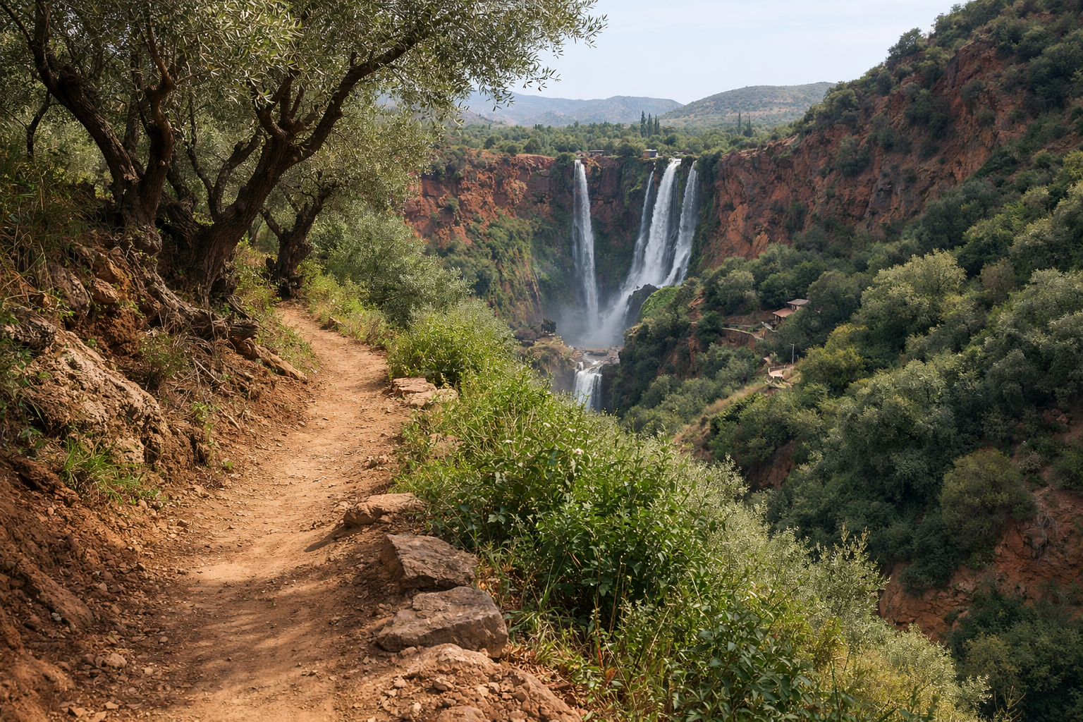 Wanderweg zu den Ouzoud-Wasserfällen