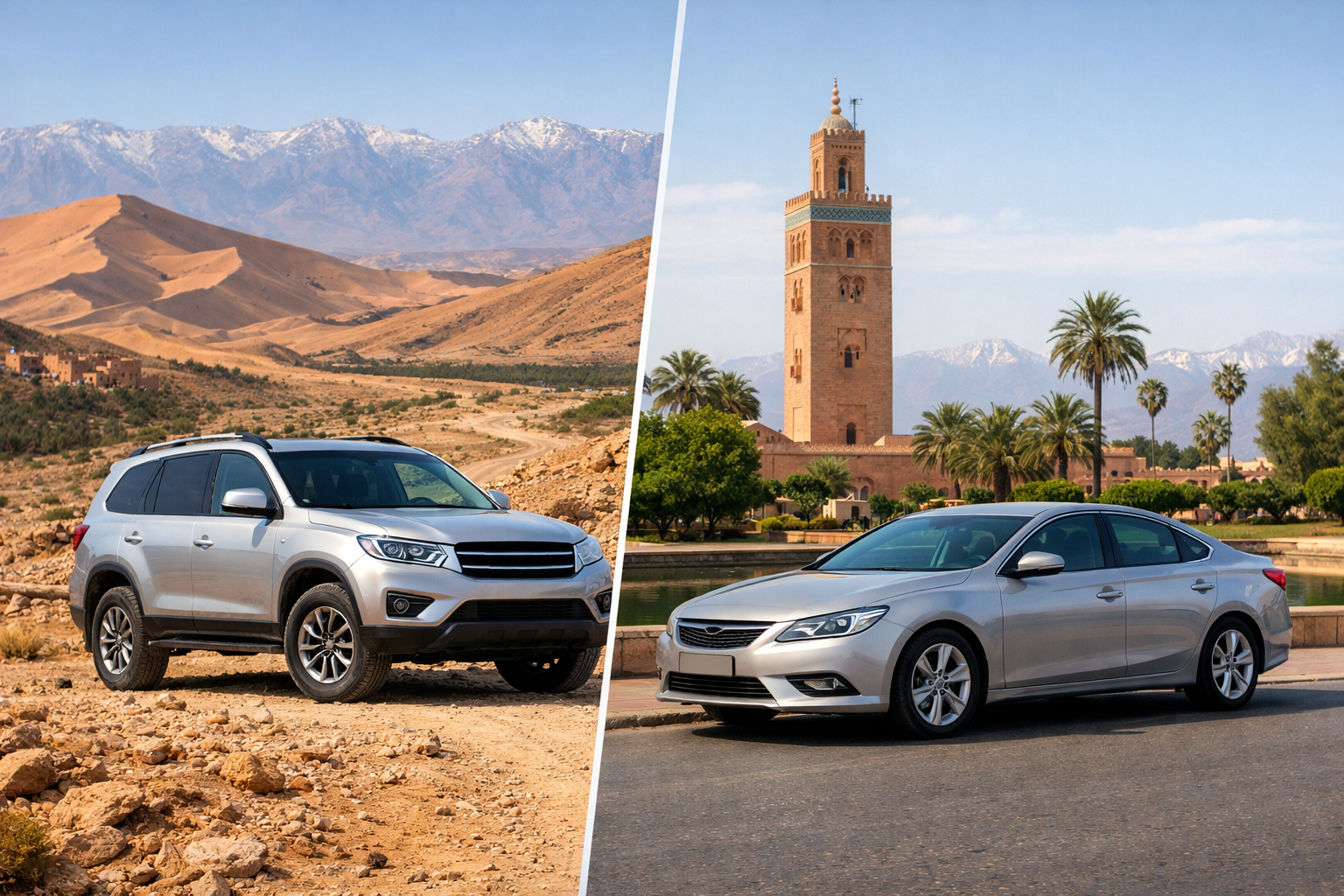 Alquiler de SUV vs Sedán en Marruecos