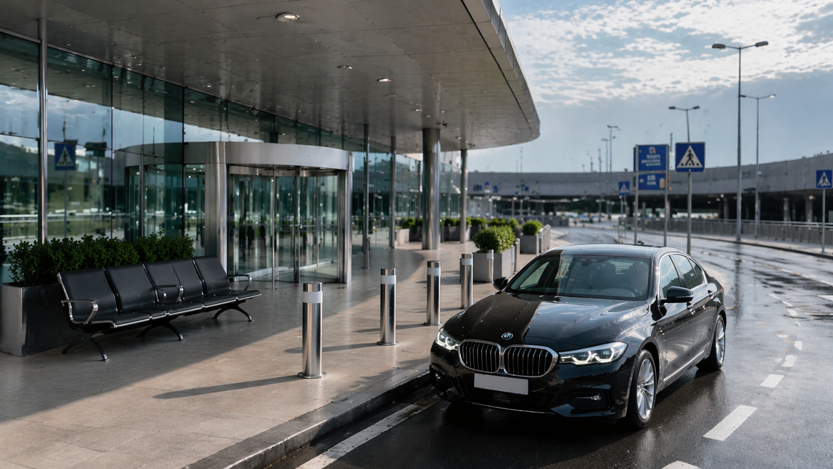Abholpunkt am Flughafen
