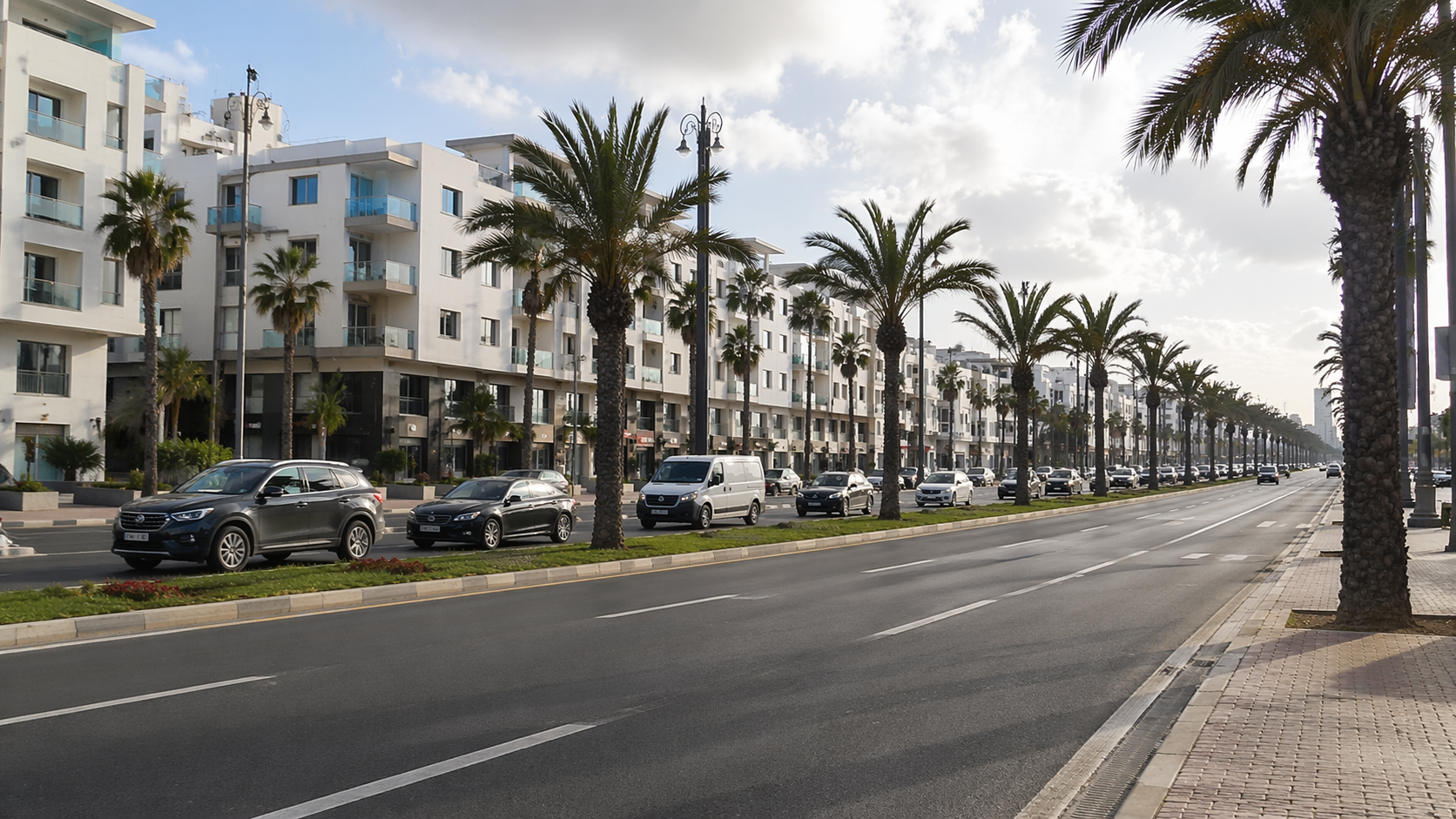 Tráfico urbano en Casablanca